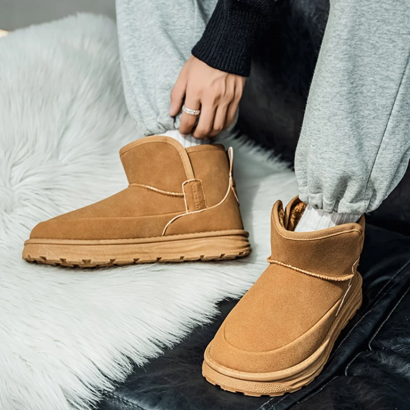 Fleece Warm Thick-soled Snow Boots Men's Boots Cold-proof Autumn and Winter Flat Mid-top Anti-slip Outdoor Large Cotton Shoes
Fleece Warm Thick-soled Snow Boots Men's Boots Cold-proof Autumn and Winter Flat Mid-top Anti-slip Outdoor Large Cotton Shoes