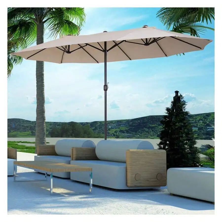 15 Ft Double Sided Outdoor Patio Umbrella With Crank For Deck Lawn Backyard
15 Ft Double Sided Outdoor Patio Umbrella With Crank For Deck Lawn Backyard
