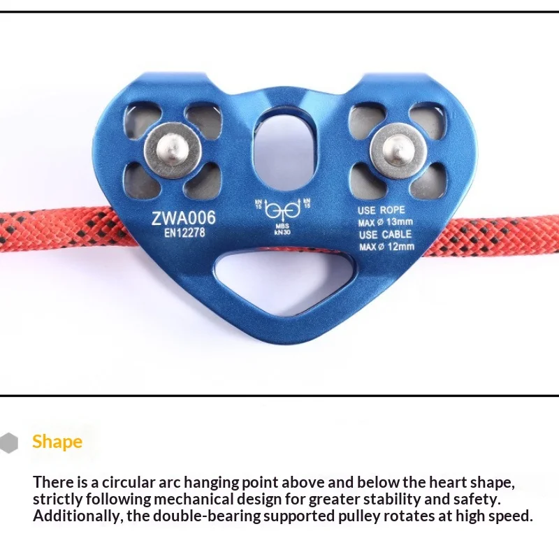 1Pc Heart Shape Cable Trolley Pulley with Ball Bearing Rust Resistant Aluminum Alloy Outdoor Pulley Buckle Accessories
1Pc Heart Shape Cable Trolley Pulley with Ball Bearing Rust Resistant Aluminum Alloy Outdoor Pulley Buckle Accessories