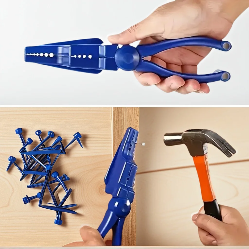 Nail Clamp Pliers - Protective Hammer Design for Long/Short Nail Fixing Tools
Nail Clamp Pliers - Protective Hammer Design for Long/Short Nail Fixing Tools