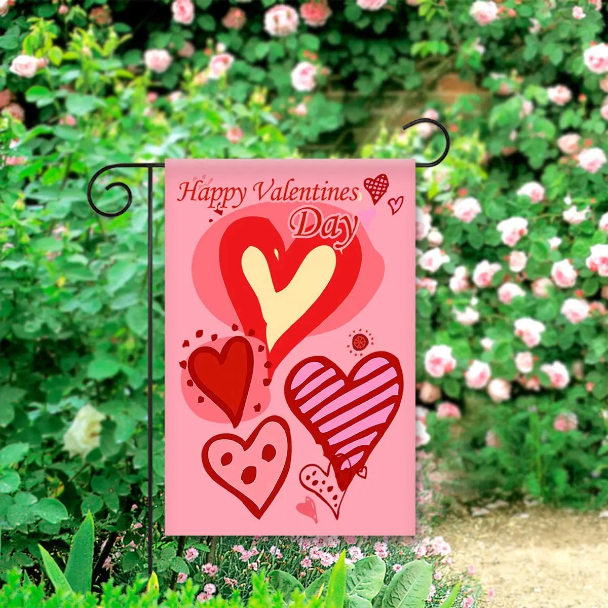 Love Hearts Happy Valentine's Day Garden Flag Double Sided Outdoor Flag Banner for Outside House Yard Home Decorative
Love Hearts Happy Valentine's Day Garden Flag Double Sided Outdoor Flag Banner for Outside House Yard Home Decorative