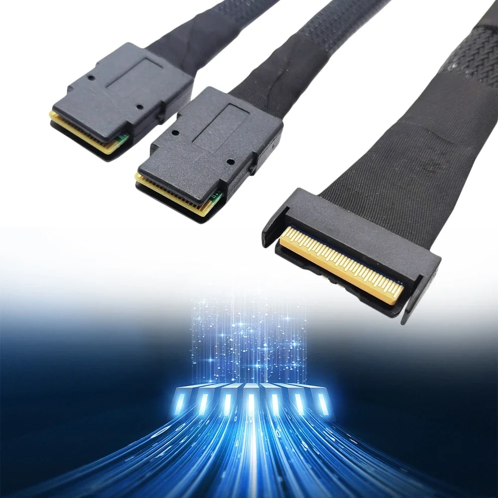 MClO X8 MCIO 8i(74P) To 2 Ports SFF-8087 Cable PCIE5.0 Server Connection Cable Adapter Cable Connection Cable Server Adapter
MClO X8 MCIO 8i(74P) To 2 Ports SFF-8087 Cable PCIE5.0 Server Connection Cable Adapter Cable Connection Cable Server Adapter