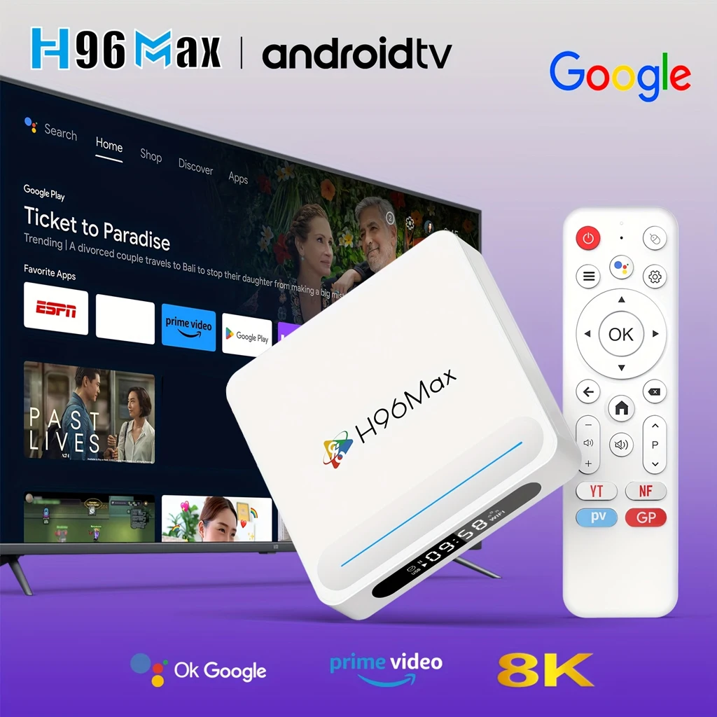 H96 MAX H618 Plus Android 14 TV Box 4K@60FPS 8K UHD Output WiFi6 BT5.4 Set Top Box with Google Voice Control android tv boxes
H96 MAX H618 Plus Android 14 TV Box 4K@60FPS 8K UHD Output WiFi6 BT5.4 Set Top Box with Google Voice Control android tv boxes