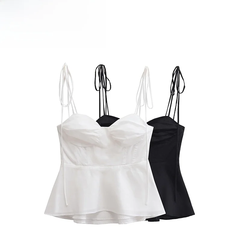 ZAR Autumn New Women's Faion Versatile Casual Design Chest Design Small Top Strap Vest Polyester Fiber Pure Color
ZAR Autumn New Women's Faion Versatile Casual Design Chest Design Small Top Strap Vest Polyester Fiber Pure Color