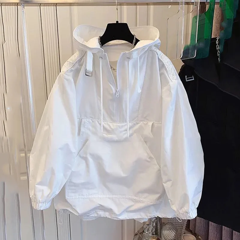 Hooded Jacket For Women Oversized Outwear Streetwear Fashion Clothes Y2k Tops Casual Pocket Half Zipper Coat 2024 Ropa Mujer
Hooded Jacket For Women Oversized Outwear Streetwear Fashion Clothes Y2k Tops Casual Pocket Half Zipper Coat 2024 Ropa Mujer