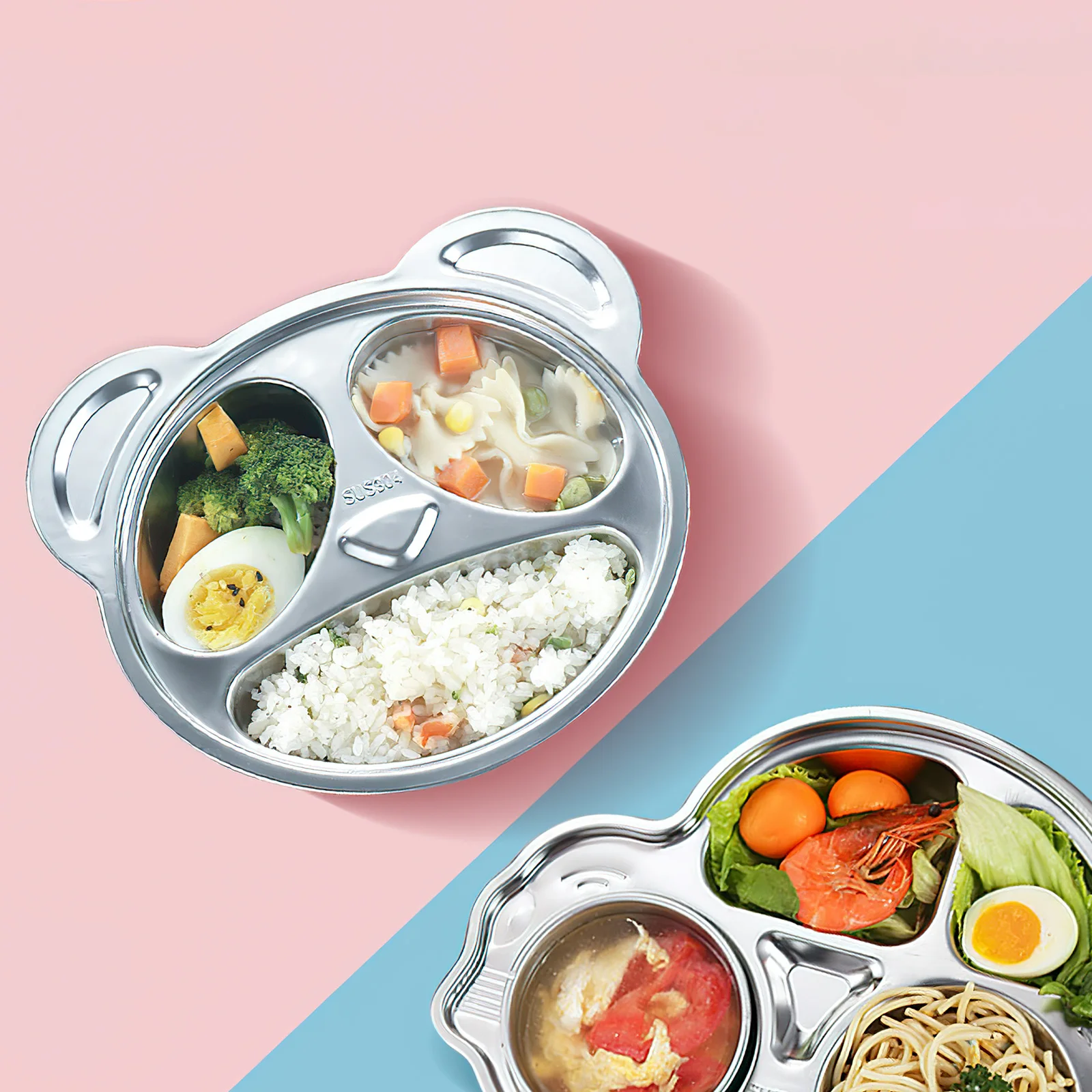 Stainless Steel Kids Divided Plate Safe Long Lasting Smooth Surface Serving Plate Home Kitchen Helper
Stainless Steel Kids Divided Plate Safe Long Lasting Smooth Surface Serving Plate Home Kitchen Helper