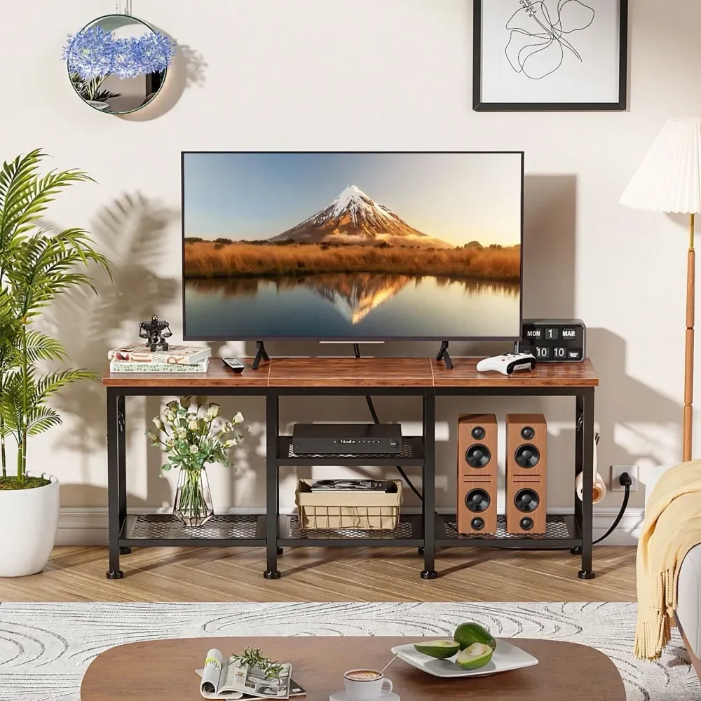 TV Stand For TVs To 55 TVs, Entertainment Center With Storage, Sturdy Media Console Table
TV Stand For TVs To 55 TVs, Entertainment Center With Storage, Sturdy Media Console Table
