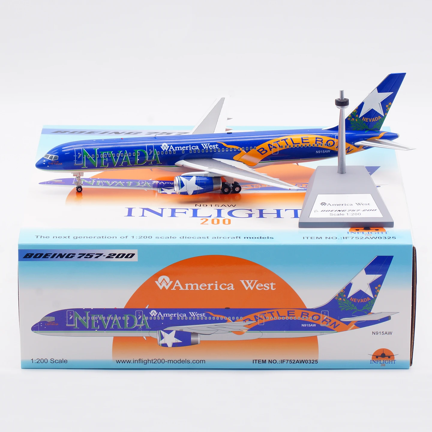 IF752AW0325 Коллекционный самолет из сплава в подарок, INFLIGHT 1:200 America West Airlines Boeing B757-200, литая под давлением модель самолета N915AW
IF752AW0325 Коллекционный самолет из сплава в подарок, INFLIGHT 1:200 America West Airlines Boeing B757-200, литая под давлением модель самолета N915AW