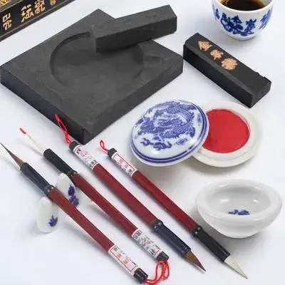 Four Treasures Set Chinese Calligraphy Kit Beginner Kids Pen Brush Writing Ink Tools Chinese Brush Pen Storage Box
Four Treasures Set Chinese Calligraphy Kit Beginner Kids Pen Brush Writing Ink Tools Chinese Brush Pen Storage Box