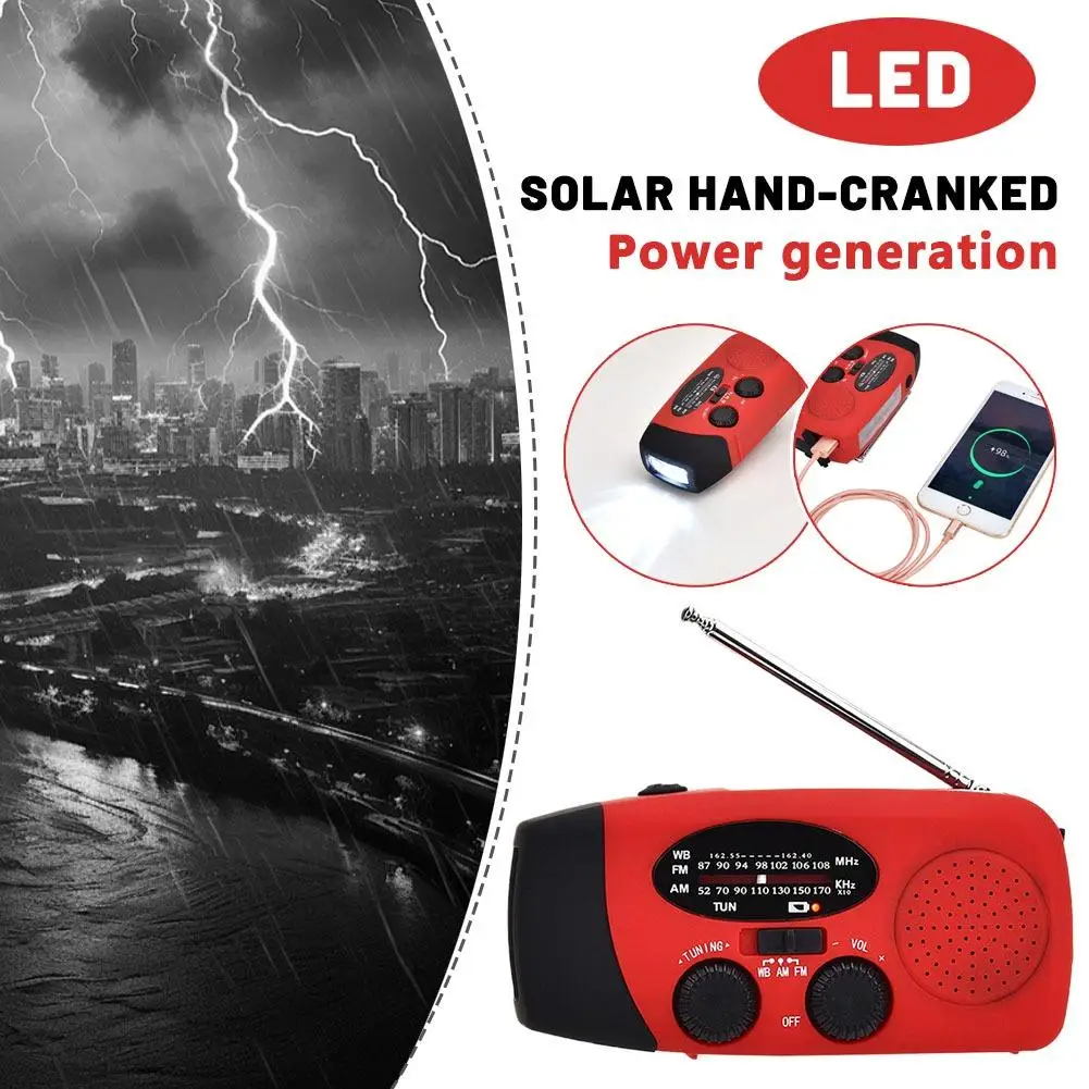 2000 mAh Emergency Radio with LED Lights Radio USB Solar Charging Light Outdoor Travel Portable Rechargeable FM/AM Radio
2000 mAh Emergency Radio with LED Lights Radio USB Solar Charging Light Outdoor Travel Portable Rechargeable FM/AM Radio