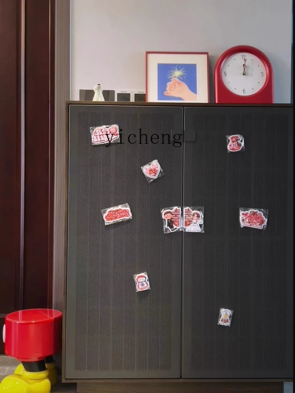 Italian Style Minimalist Double Door Large Capacity Multi-layer Iron Art Entrance Shoe Cabinet 
Italian Style Minimalist Double Door Large Capacity Multi-layer Iron Art Entrance Shoe Cabinet