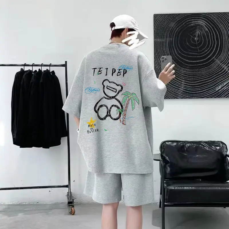 Sports Style Suit Boys Summer New Casual Fashion Age-reducing Short-sleeved T-shirt Shorts A Complete Set
Sports Style Suit Boys Summer New Casual Fashion Age-reducing Short-sleeved T-shirt Shorts A Complete Set