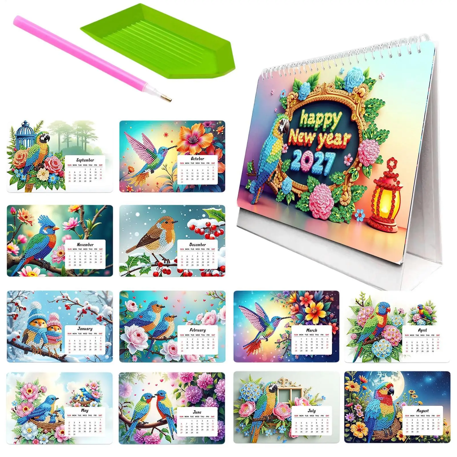 DIY Rhinestone Painting Calendar Monthly Planner 2027 Desk Calendar for Scheduling Organizing Planning Home Office School Study
DIY Rhinestone Painting Calendar Monthly Planner 2027 Desk Calendar for Scheduling Organizing Planning Home Office School Study