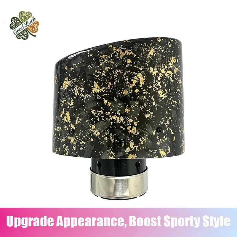 Universal 1pc Gold Foil Carbon Fiber Exhaust Pipe Tip End Oval 150x90 Left/Right Tilted Auto Accessory for Car
Universal 1pc Gold Foil Carbon Fiber Exhaust Pipe Tip End Oval 150x90 Left/Right Tilted Auto Accessory for Car