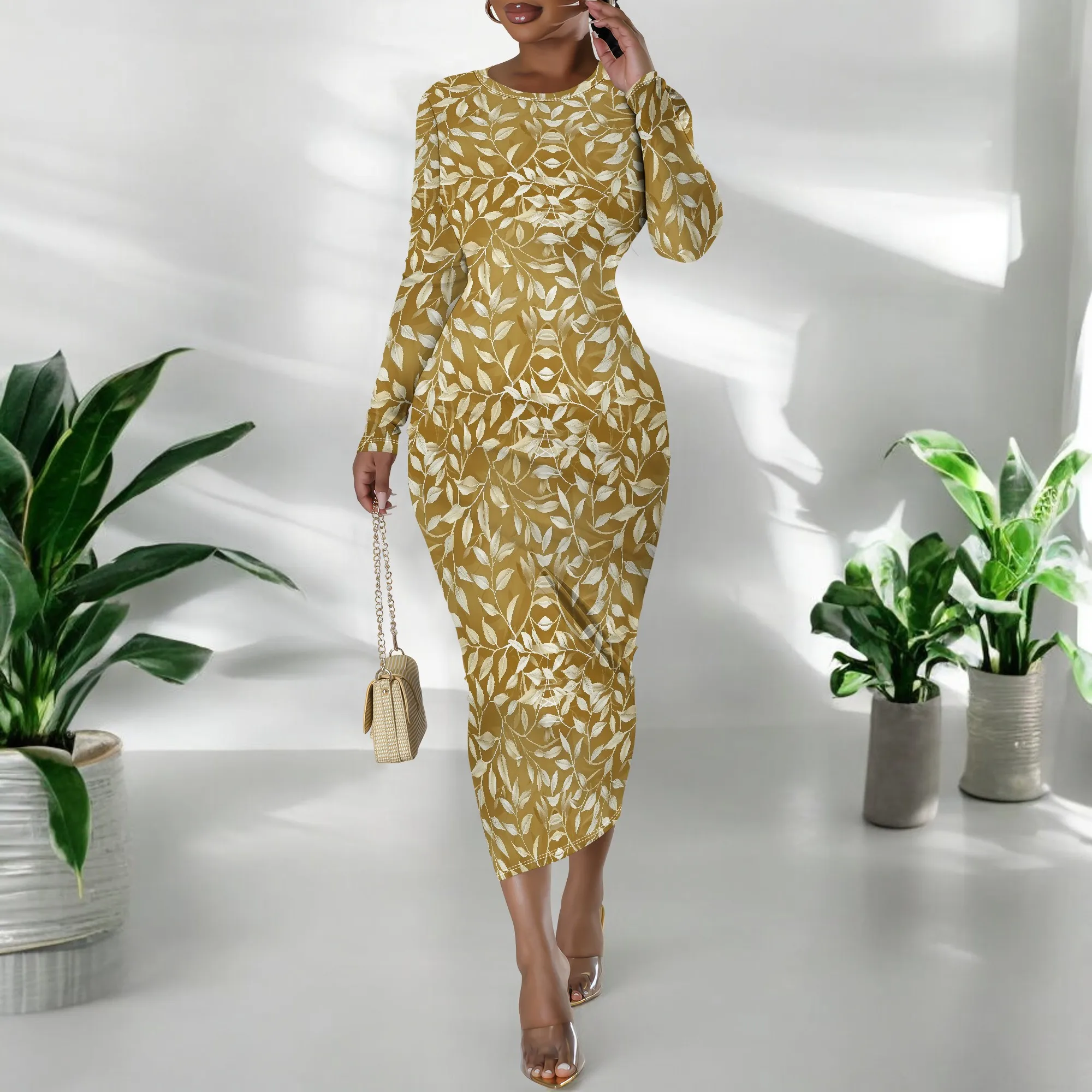 Plus Size Vibrant Floral Long Sleeve Bodycon Dress - Women's Bold Feminine Party Date Night Workwear
Plus Size Vibrant Floral Long Sleeve Bodycon Dress - Women's Bold Feminine Party Date Night Workwear