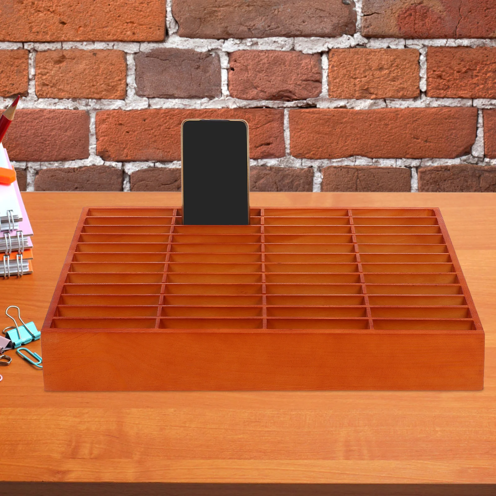 Wooden Cell Phone Storage Box Holder for Desk Classroom Cabinet Office Organizer Multicompartment Professional Desktop
Wooden Cell Phone Storage Box Holder for Desk Classroom Cabinet Office Organizer Multicompartment Professional Desktop