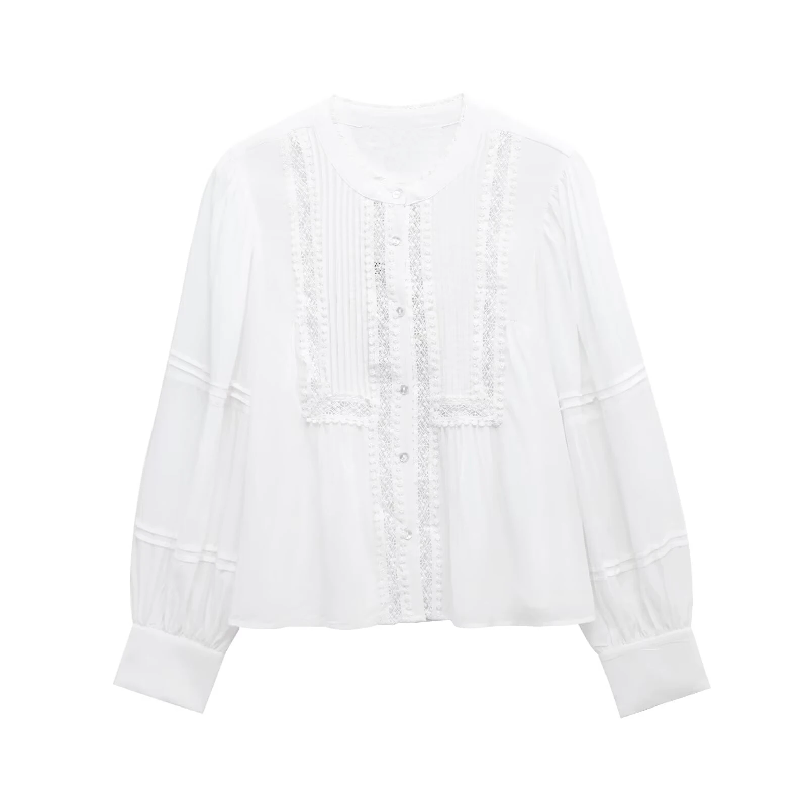 UNIZERA women's shirt solid color fashion versatile lace fine pleated long sleeved temperament spring new shirt
UNIZERA women's shirt solid color fashion versatile lace fine pleated long sleeved temperament spring new shirt