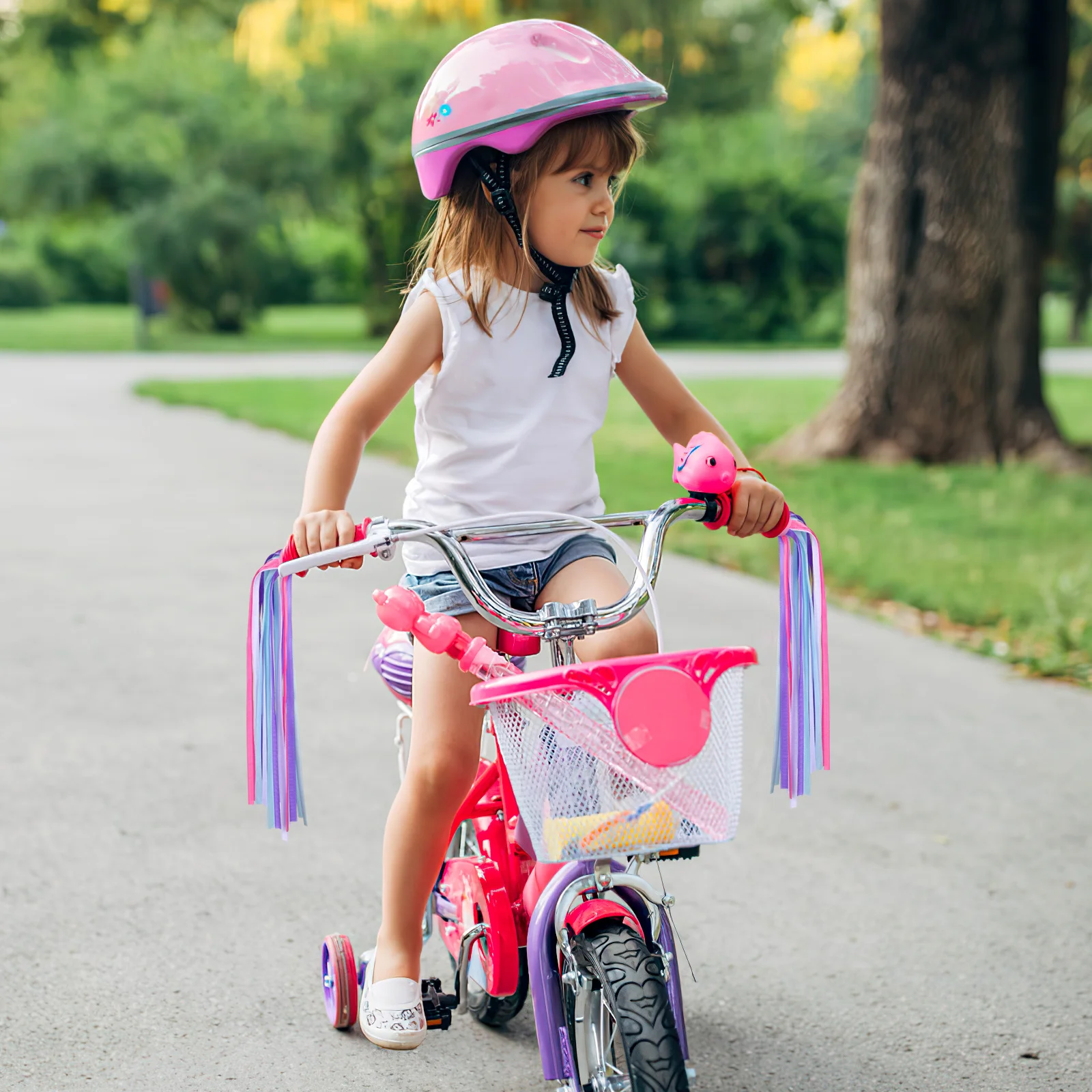 One Pair Childrens Bike Handlebar Streamers Glossy Sparkly Tassels for Kids Bikes Tricycles Scooters Baby Carrier Accessories
One Pair Childrens Bike Handlebar Streamers Glossy Sparkly Tassels for Kids Bikes Tricycles Scooters Baby Carrier Accessories