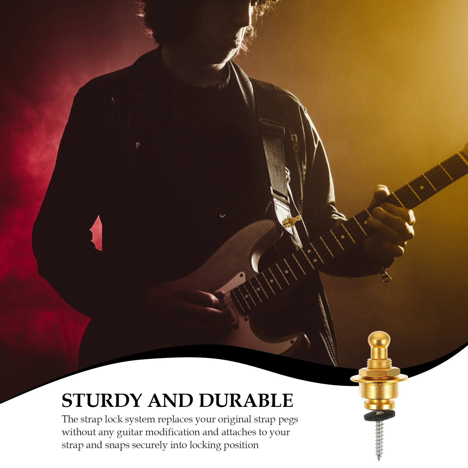 2Pcs Guitar Strap Lock Anti slip Bass Belt Stud Metal Security Plating Alloy Tail Nail for Acoustic Electric Instruments
2Pcs Guitar Strap Lock Anti slip Bass Belt Stud Metal Security Plating Alloy Tail Nail for Acoustic Electric Instruments