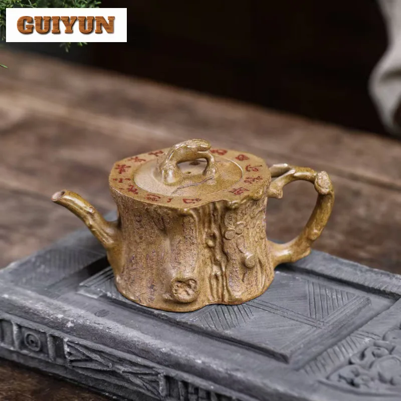 350ml Antique Yixing Purple Clay Teapots Handmade Pine Piles Pot Raw Ore The Keel Gold Sand Mud Kettle Zisha Tea Set Drinkware
350ml Antique Yixing Purple Clay Teapots Handmade Pine Piles Pot Raw Ore The Keel Gold Sand Mud Kettle Zisha Tea Set Drinkware