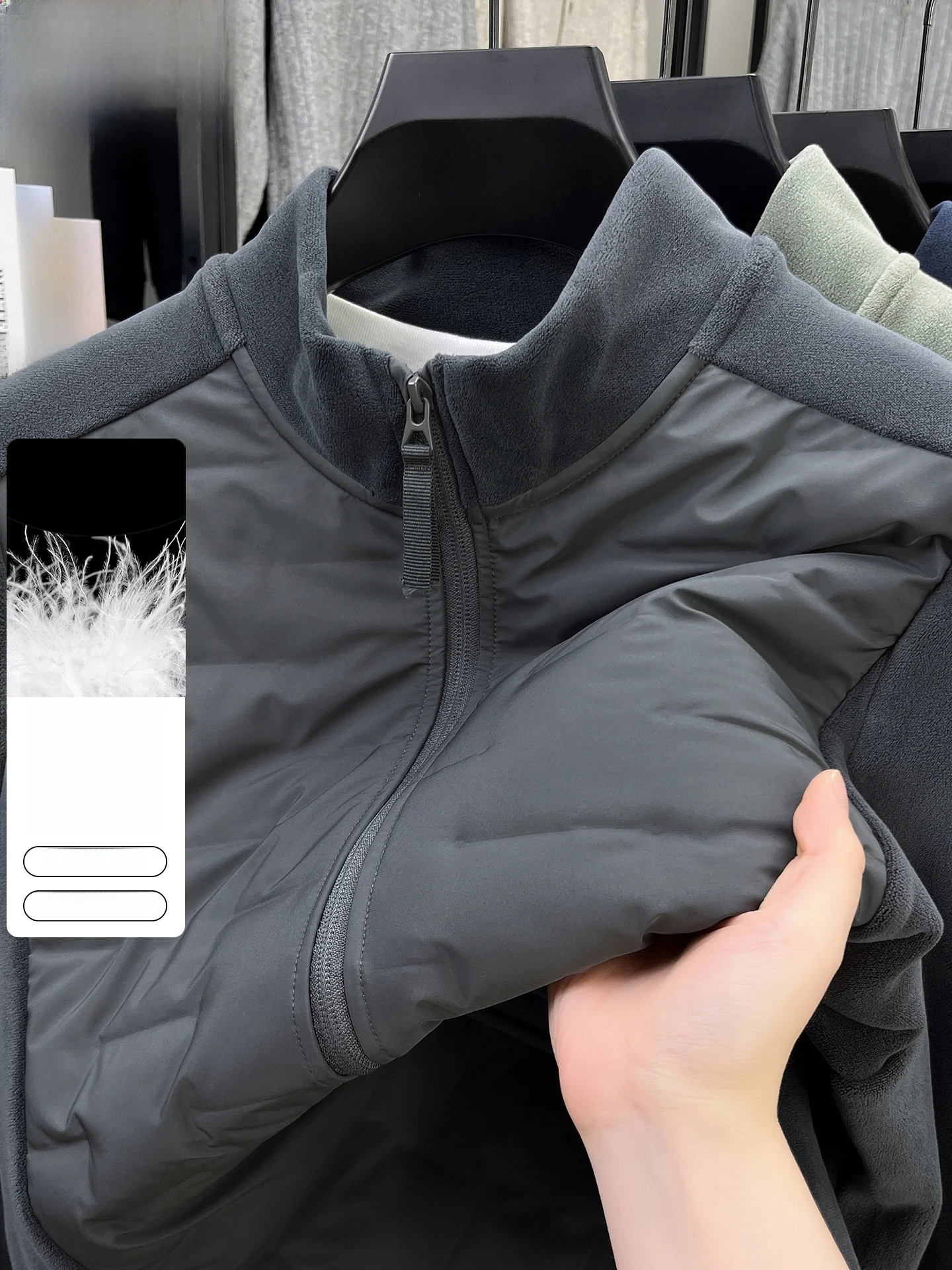 Легкая утепленная мужская пуховая куртка с воротником-стойкой, теплая, модная, городская, стильная, на молнии, с декоративными элементами
Легкая утепленная мужская пуховая куртка с воротником-стойкой, теплая, модная, городская, стильная, на молнии, с декоративными элементами