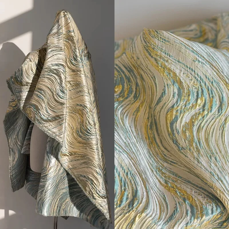 50X145cm Water Ripple Texture Jacquard African Fabric Creative Fashion Stage Film And Television Clothing Designer Fabric Sewing
50X145cm Water Ripple Texture Jacquard African Fabric Creative Fashion Stage Film And Television Clothing Designer Fabric Sewing