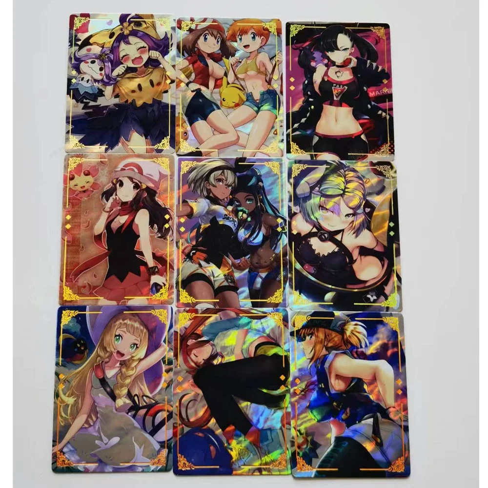 9Pcs/set Trainer Flash Card Marnie Lillie Serena Acerola Classic Anime Game Collection Cards Diy Gift Toys
9Pcs/set Trainer Flash Card Marnie Lillie Serena Acerola Classic Anime Game Collection Cards Diy Gift Toys