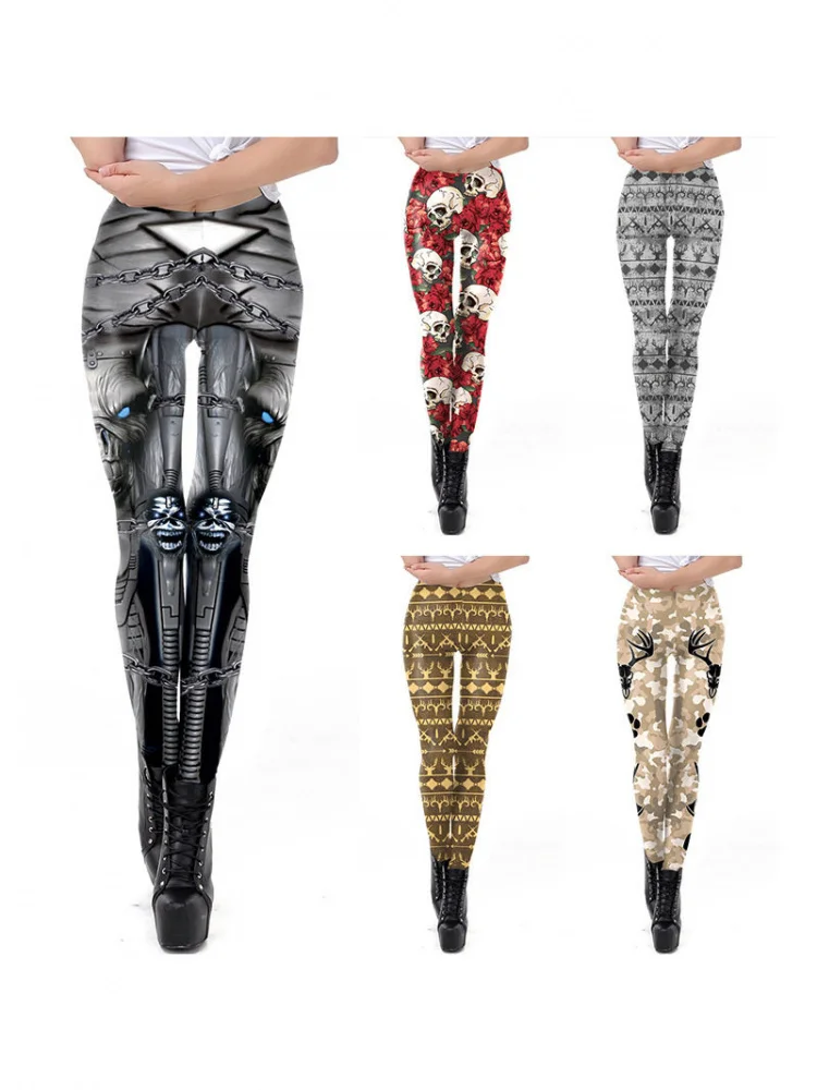 Halloween New Style 3D Digital Print Skull Head Women's Slim Fit Yoga Pants Casual Elastic Bottom Leggings Trousers
Halloween New Style 3D Digital Print Skull Head Women's Slim Fit Yoga Pants Casual Elastic Bottom Leggings Trousers