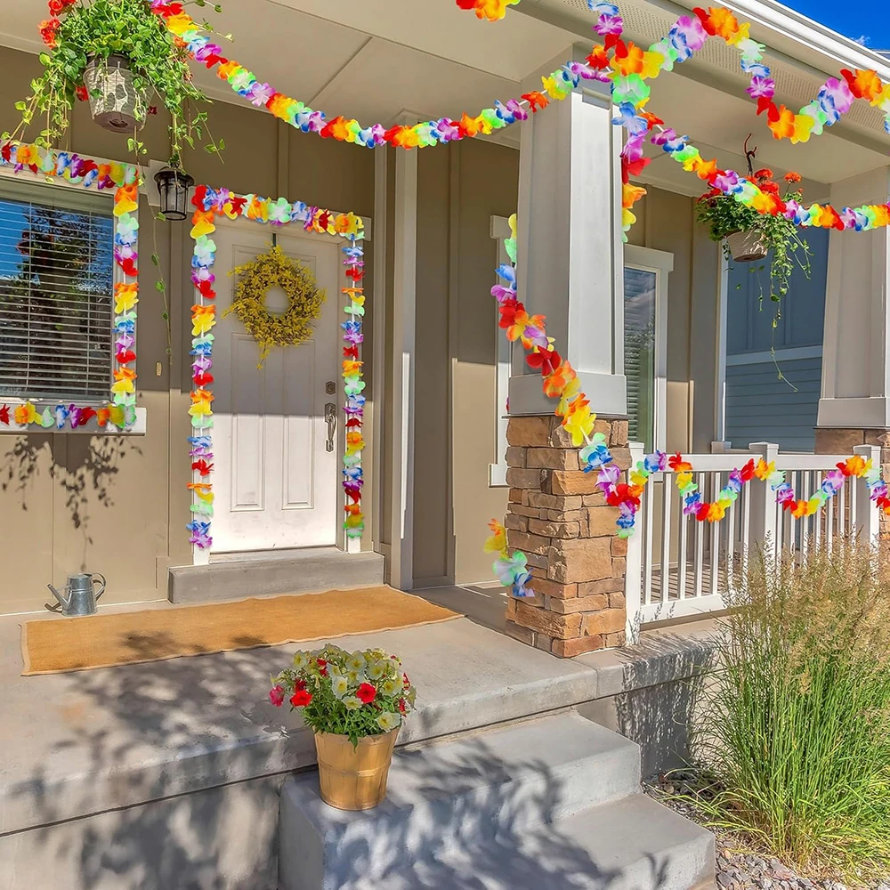 2/3/6m New Hawaiian Luau Lei Garland Banner Multicolor Tropical Flower Lei Garland Summer Beach Party Birthday Home Decoration 
2/3/6m New Hawaiian Luau Lei Garland Banner Multicolor Tropical Flower Lei Garland Summer Beach Party Birthday Home Decoration