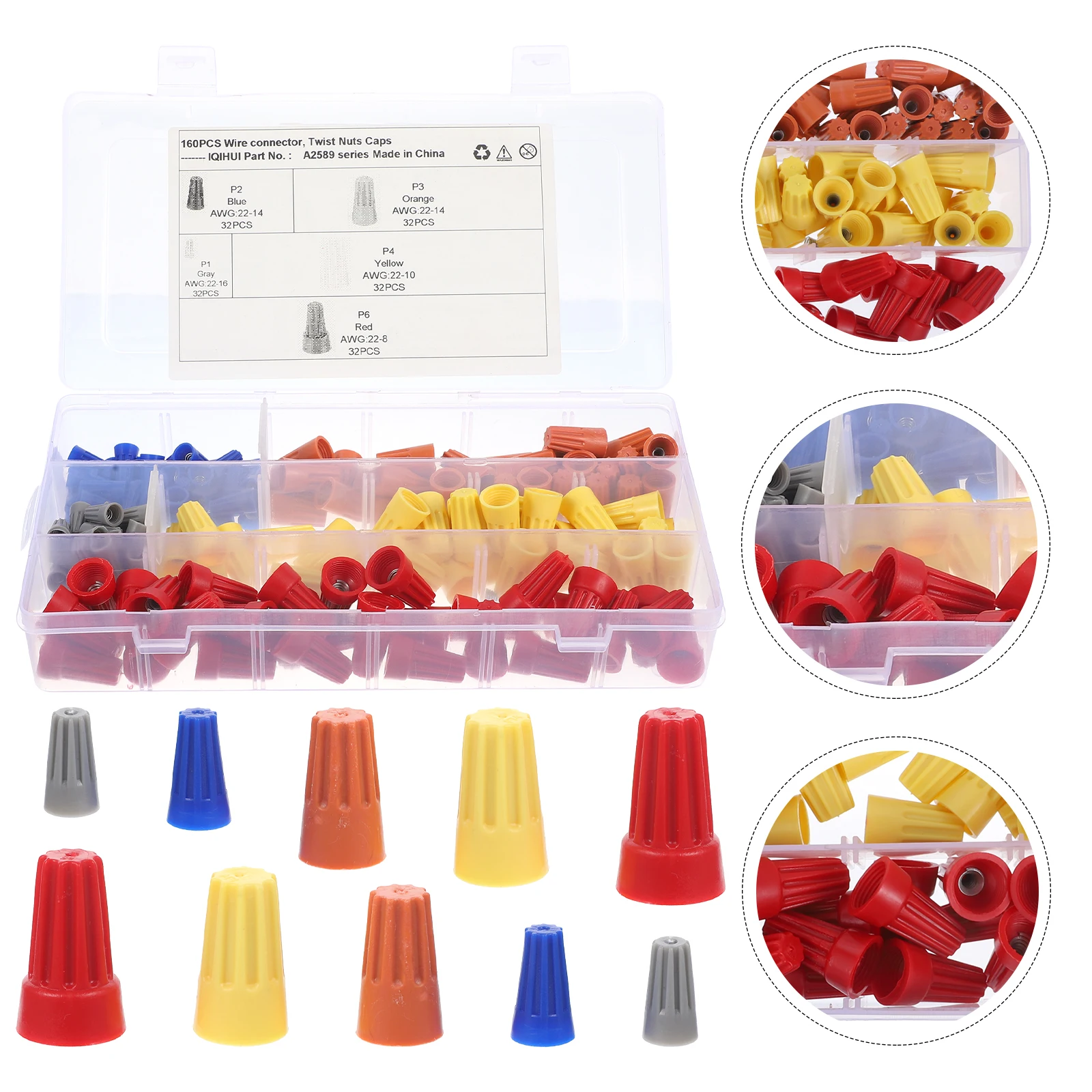 160pcs Waterproof Wire Connectors Spring Insert Terminals Flame Retardant Pvc No Soldering Easy Installation For Marine
160pcs Waterproof Wire Connectors Spring Insert Terminals Flame Retardant Pvc No Soldering Easy Installation For Marine