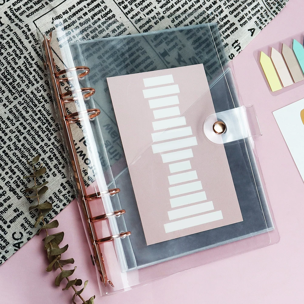10pcs A5 Pvc Transparent Storage Bag Clear Loose Leaf Binder Pockets For Receipts Cash Coupons Organizer Refillable Planner
10pcs A5 Pvc Transparent Storage Bag Clear Loose Leaf Binder Pockets For Receipts Cash Coupons Organizer Refillable Planner