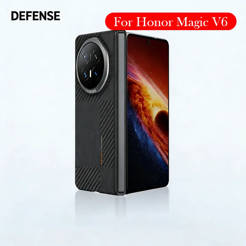 DEFENSE Carbon Fiber Case For Honor Magic V6 Kevlar Wireless Charging Back Cover Case for HONOR MAGIC V6
DEFENSE Carbon Fiber Case For Honor Magic V6 Kevlar Wireless Charging Back Cover Case for HONOR MAGIC V6