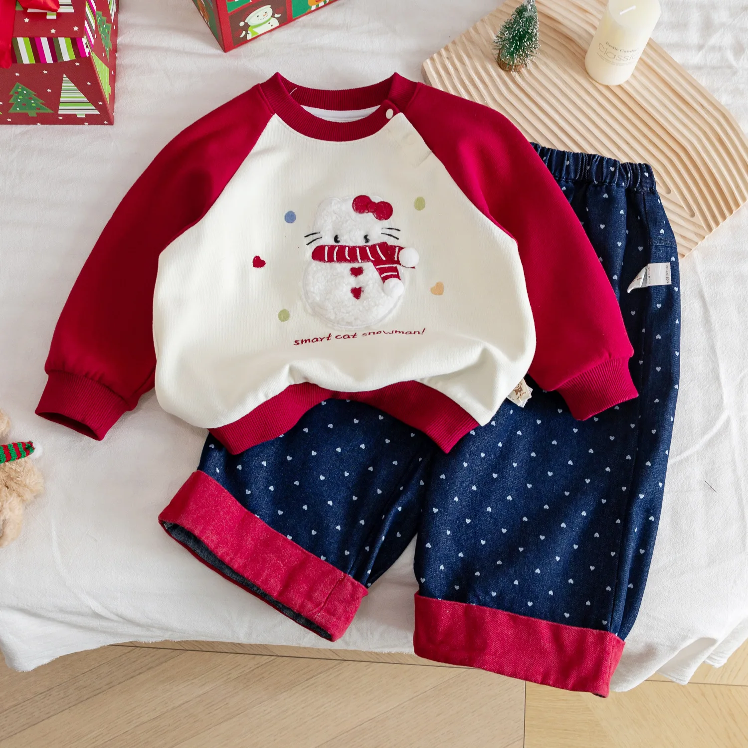 Sanrio Hello Kitty Kids Spring Autumn Suit Cartoon Pullover Sweatshirt Children's 2Pc Set Cute Girl Clothes Children's Clothing
Sanrio Hello Kitty Kids Spring Autumn Suit Cartoon Pullover Sweatshirt Children's 2Pc Set Cute Girl Clothes Children's Clothing
