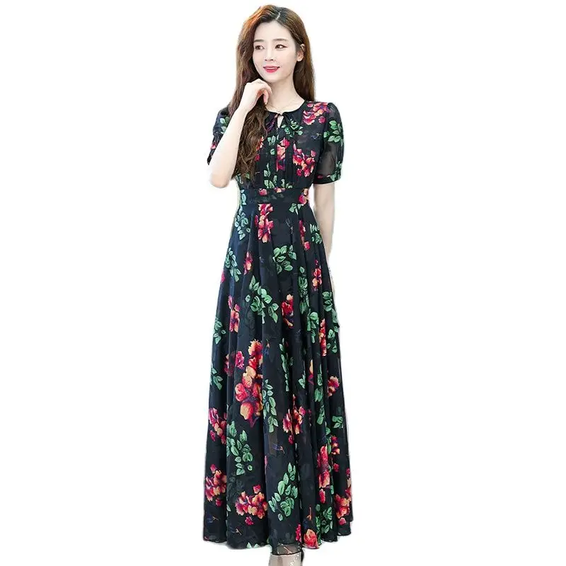 The New Spring Fashion Women's Short-sleeved Dress Puts a Long Jacquard Temperament Fairy Skirt To The Ankle Super Fairy Dress
The New Spring Fashion Women's Short-sleeved Dress Puts a Long Jacquard Temperament Fairy Skirt To The Ankle Super Fairy Dress