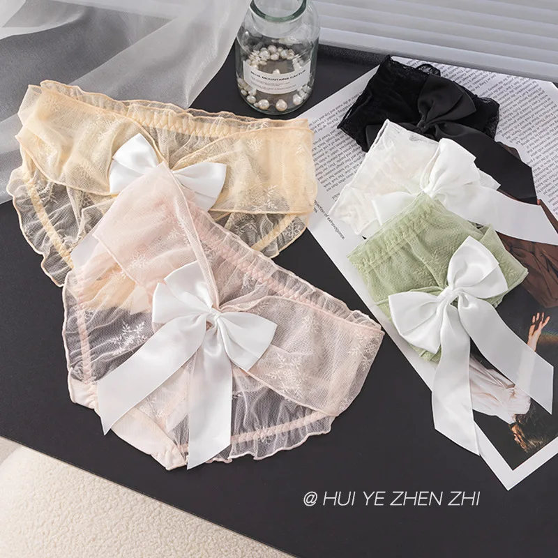 Fairy-tale Sheer Panties Low-Rise Bow Detail Princess Style Soft Mesh Breathable Girls Underwear
Fairy-tale Sheer Panties Low-Rise Bow Detail Princess Style Soft Mesh Breathable Girls Underwear