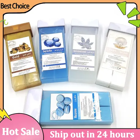 【New!Hot 】Roll On Wax Kit with Heater - Unisex Hair Removal Cartridges Hot Depilatory Cream Warmer Set for Body & Face
