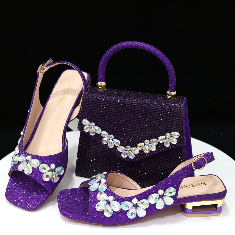 purple Color Comfortable Women's Shoes And Bags With tulle Large Butterfly Design Shiny Diamonds Women's Party Shoes And Bags
purple Color Comfortable Women's Shoes And Bags With tulle Large Butterfly Design Shiny Diamonds Women's Party Shoes And Bags