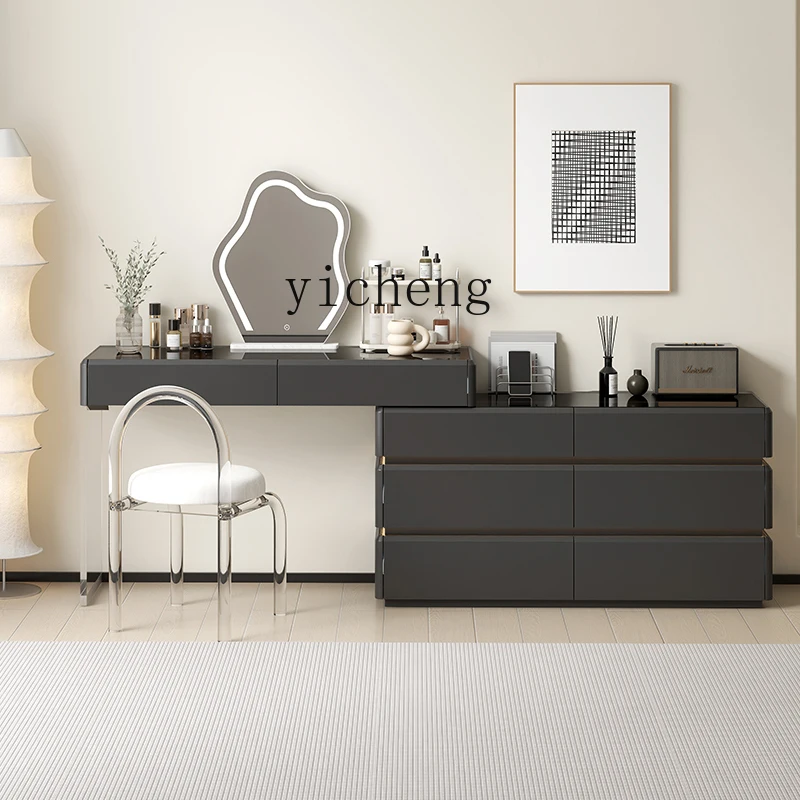 Zz minimalist bedroom end of bed multi-functional retractable chest dresser integrated milk white makeup table
Zz minimalist bedroom end of bed multi-functional retractable chest dresser integrated milk white makeup table