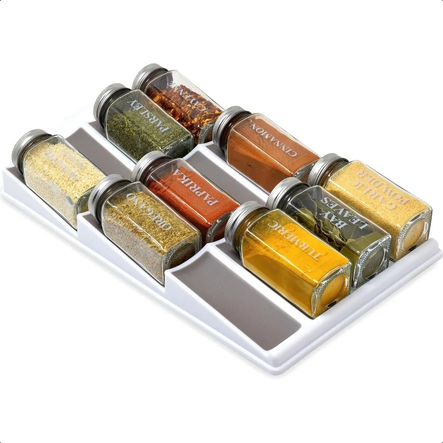 3-х уровневая кухонная полка для специй, органайзер, нескользящий лоток для хранения, 15,5 x 7,75 x 1,3 дюйма
3-х уровневая кухонная полка для специй, органайзер, нескользящий лоток для хранения, 15,5 x 7,75 x 1,3 дюйма