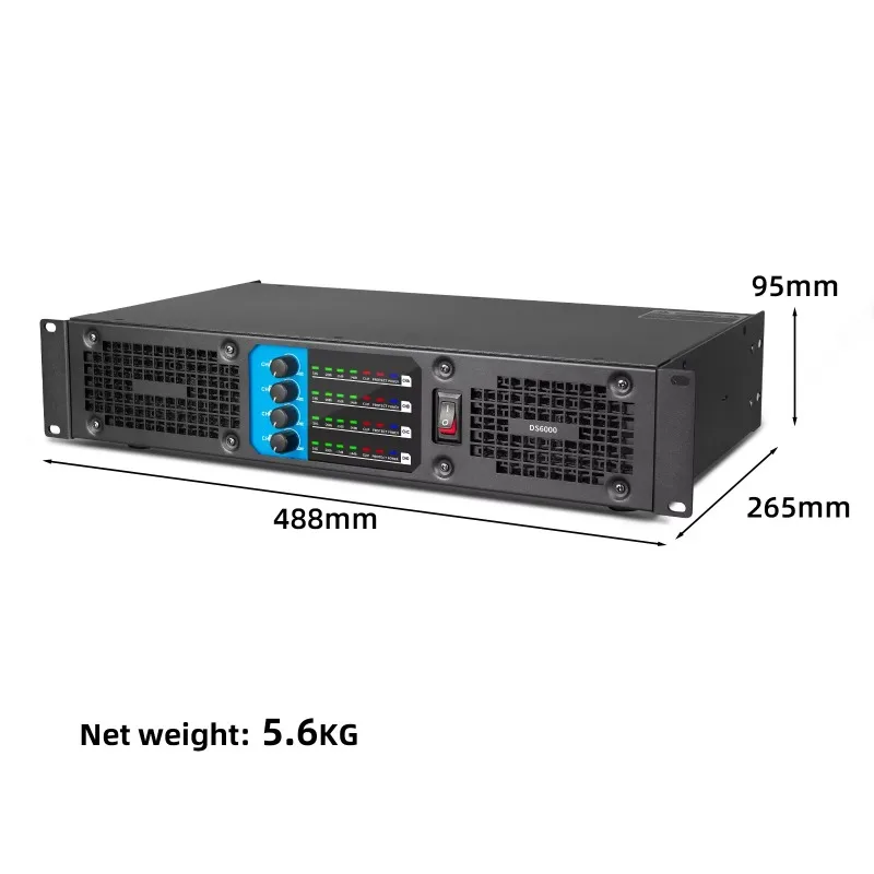 DS6000 Профессиональный микшерный усилитель мощности 4-канальный аудиоусилитель высокой мощности для наружного сценического усилителя
DS6000 Профессиональный микшерный усилитель мощности 4-канальный аудиоусилитель высокой мощности для наружного сценического усилителя