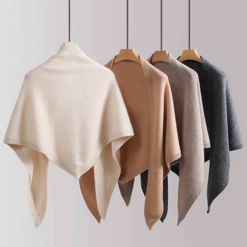 Autumn Winter 100% Cashmere Triangle Scarf Women Shawl Knitted Shoulder Wrap Neck Warmer Solid Color Versatile Fake Collar Scarf
Autumn Winter 100% Cashmere Triangle Scarf Women Shawl Knitted Shoulder Wrap Neck Warmer Solid Color Versatile Fake Collar Scarf