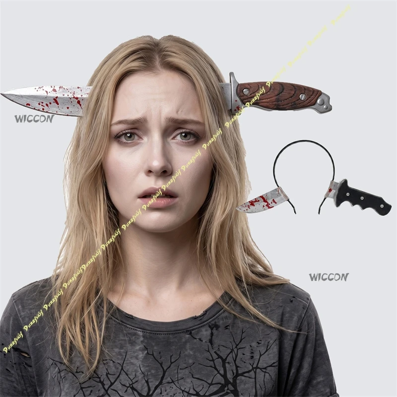 Halloween Headband Horror Simulation Through Head Knife Cleaver Hair Hoop Party Cosplay Costume Dress Up Hair Accessories
Halloween Headband Horror Simulation Through Head Knife Cleaver Hair Hoop Party Cosplay Costume Dress Up Hair Accessories