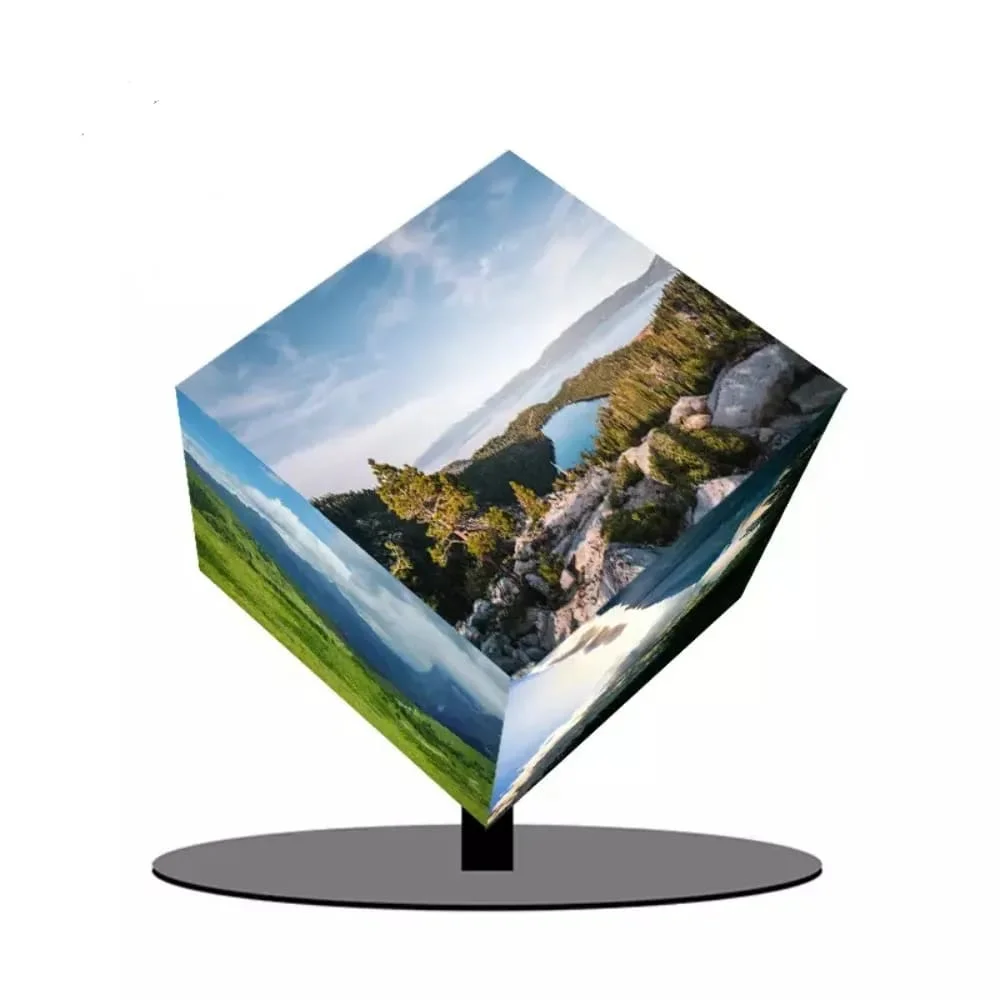3D LED Cube Screen Outdoor LED Cube Display for Retail Magic Cube LED Display Magic Cube Screen LED Digital Sign for Advertising
3D LED Cube Screen Outdoor LED Cube Display for Retail Magic Cube LED Display Magic Cube Screen LED Digital Sign for Advertising