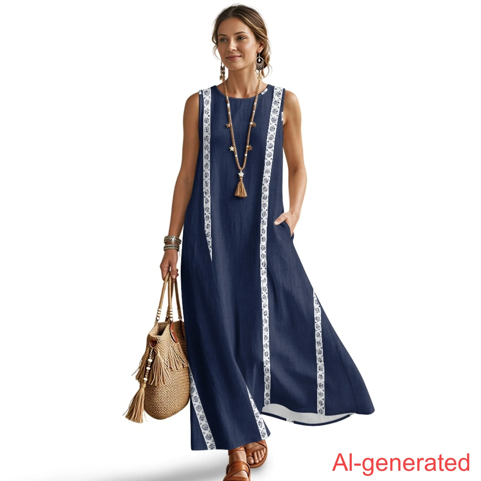 INSTANTARTS Women‘S Imitation Linen Loose Skirt Soft Comfortable Dresses Lightweight Breathable with Pockets Holiday Outfits
INSTANTARTS Women‘S Imitation Linen Loose Skirt Soft Comfortable Dresses Lightweight Breathable with Pockets Holiday Outfits