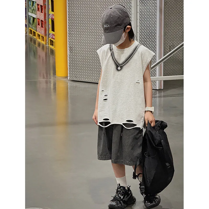 Baby Boys Top Children Summer Children Summer Boys Thin Summer Vest 2024 New Knitted Vest Shirt Sleeveless Fashion T-shirt
Baby Boys Top Children Summer Children Summer Boys Thin Summer Vest 2024 New Knitted Vest Shirt Sleeveless Fashion T-shirt