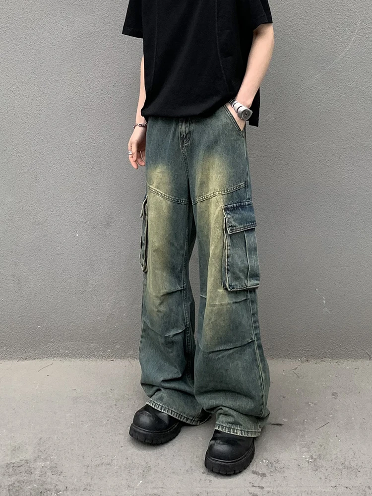 Мужские джинсы Venxgen в американском ретро-стиле, прямые, с эффектом потертости и окрашивания, длинные брюки с многочисленными карманами и вставками
Мужские джинсы Venxgen в американском ретро-стиле, прямые, с эффектом потертости и окрашивания, длинные брюки с многочисленными карманами и вставками