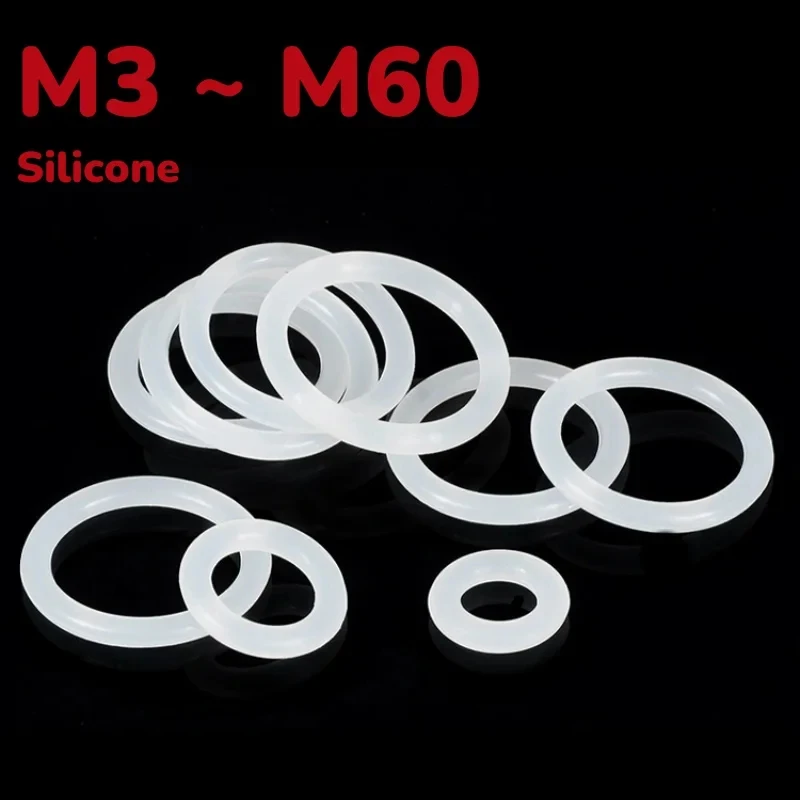 White Food Grade Silicone O Ring Waterproof Rubber Seal Gasket Outer Diameter 3mm To 60mm Sealing Hardware Fitting
White Food Grade Silicone O Ring Waterproof Rubber Seal Gasket Outer Diameter 3mm To 60mm Sealing Hardware Fitting