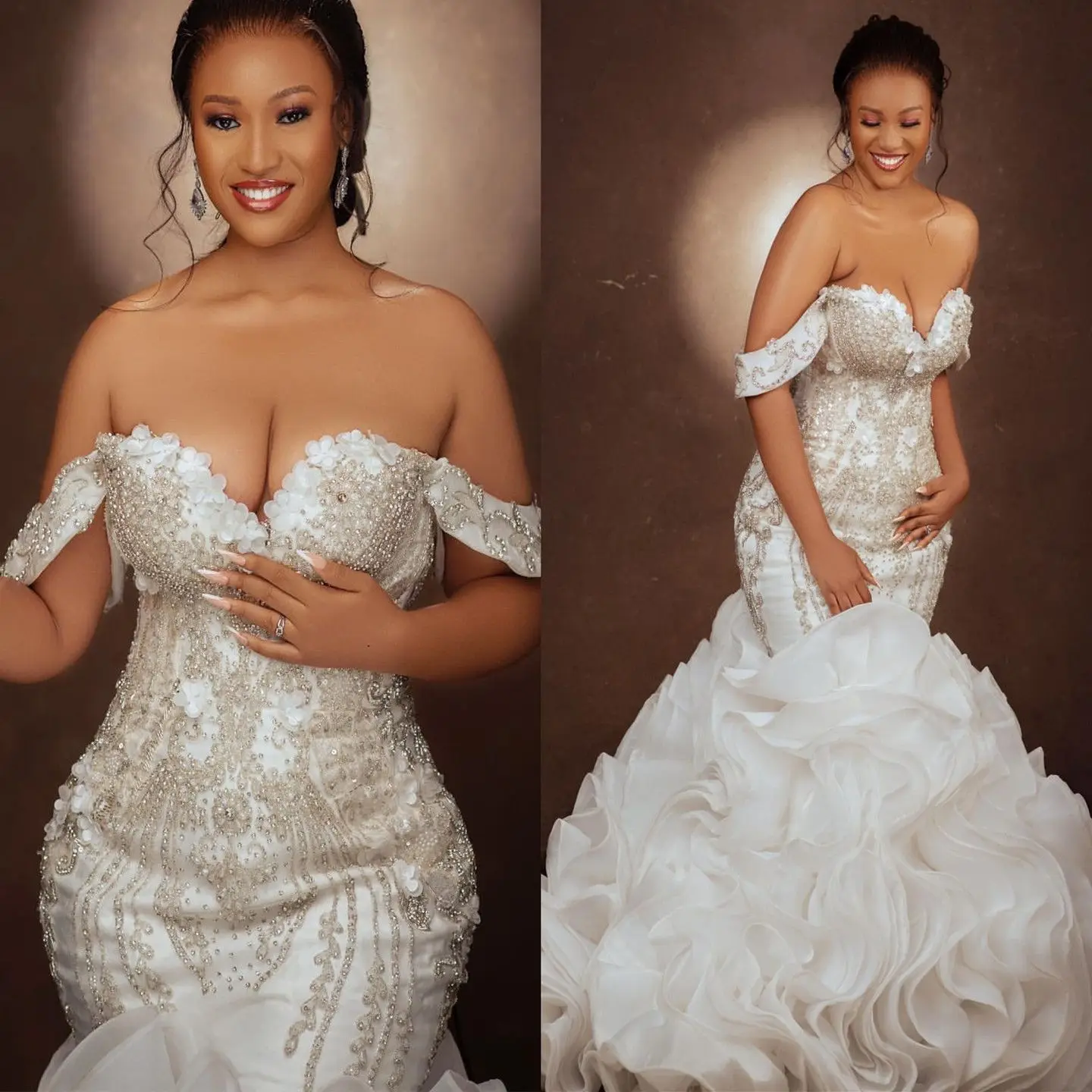 Customized 2025 Arabic Aso Ebi Lace Mermaid Wedding Dresses Crystals Sheer Neck Long Sleeve Vintage Sexy Bridal Gowns Dress
Customized 2025 Arabic Aso Ebi Lace Mermaid Wedding Dresses Crystals Sheer Neck Long Sleeve Vintage Sexy Bridal Gowns Dress
