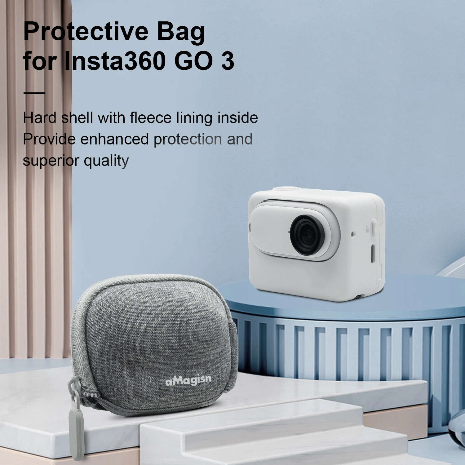 Suitable for Insta360 GO 3 body bag for GO3 mini storage bag Sports camera accessories
Suitable for Insta360 GO 3 body bag for GO3 mini storage bag Sports camera accessories