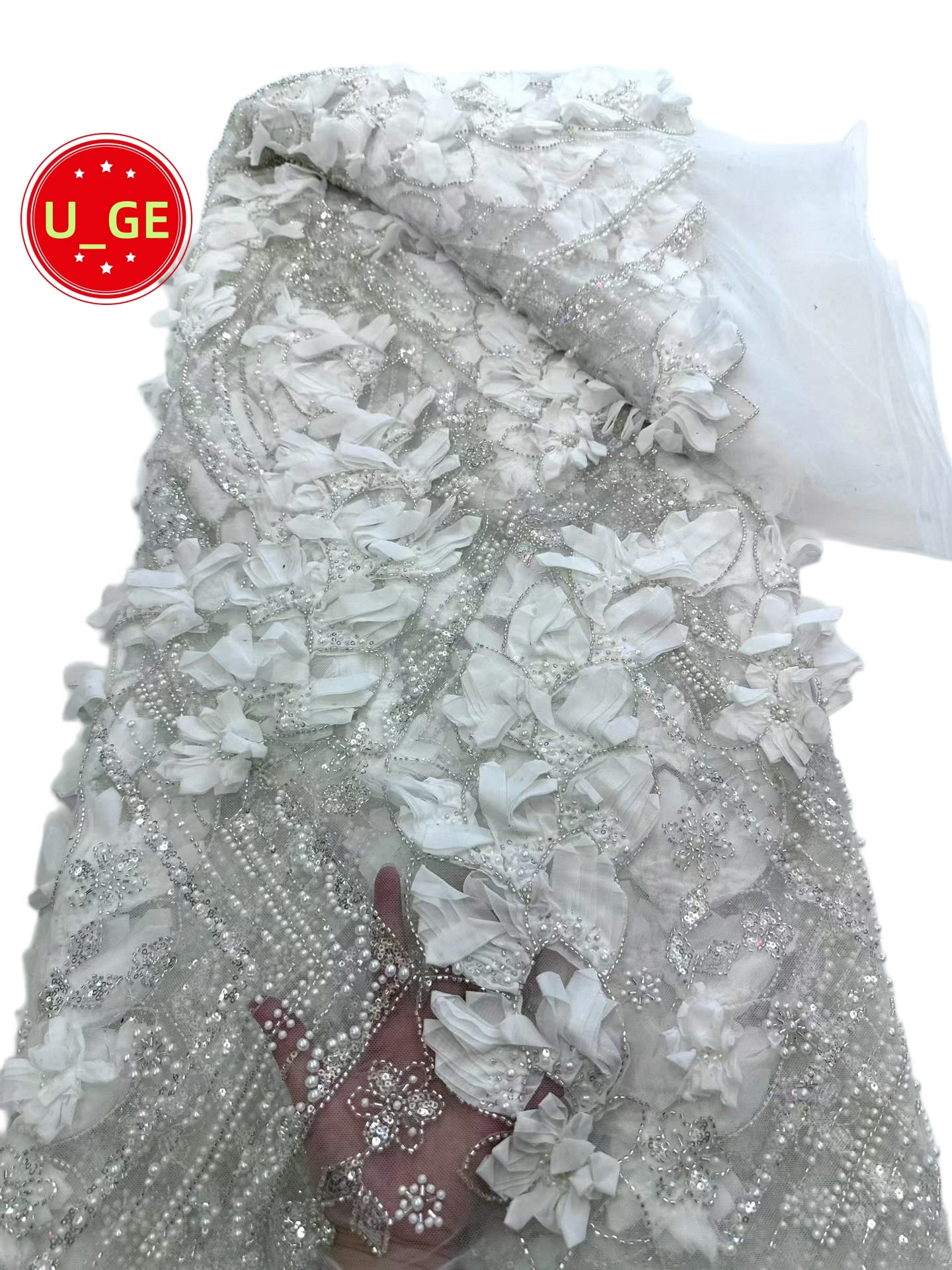 2026Elegant Wedding Evening Dress Fabric - Soft Tulle Embroidered 3D Lace with Stones, High Quality (Austria Latest) U_GE1958
2026Elegant Wedding Evening Dress Fabric - Soft Tulle Embroidered 3D Lace with Stones, High Quality (Austria Latest) U_GE1958
